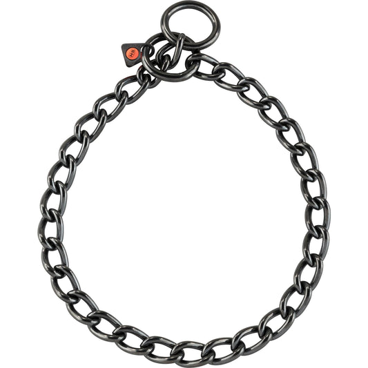 Herm Sprenger - Slide Chain Collar - Short Links - Black Stainless Steel, 4mm